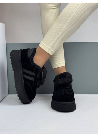 546 Кросівки Зимові Замшеві Чорні утеплені Hengji чорні зими (372384811)