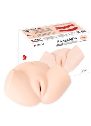 Мастурбатор-напівторс Samanda, два входи: вагіна та полиця Kokos (328962447)