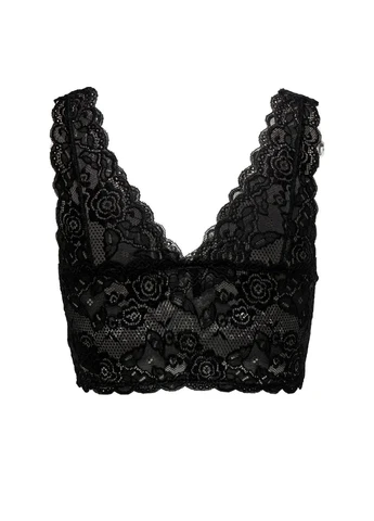 Топ женский кружевной с поролоновыми чашечками однотонный Only (400134352)