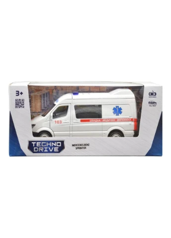 Автомодель Mercedes-Benz Sprinter Швидка допомога 1:32 металева TechnoDrive (398289233)