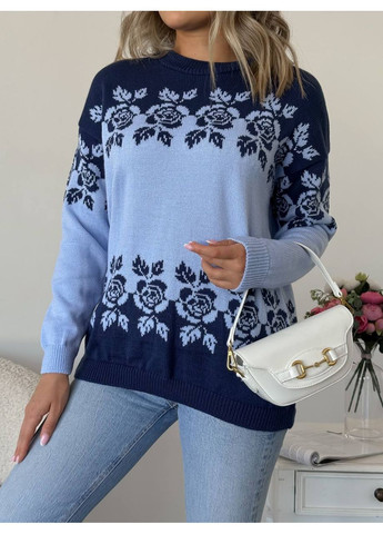 Светло-синий украинка джемпер BANG__BOOOM