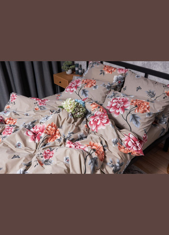 Комплект постельного белья Бязь Gold Люкс «» семейный 160х220х2 наволочки 2х70х70 (MS-820001910) Moon&Star Peony Brown (285716719)