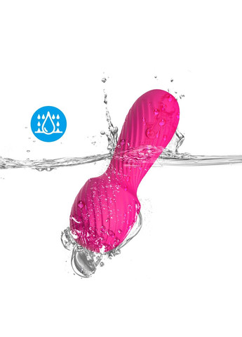 Вибромассажер с гибкой головкой, силиконовый, розовый Boss Series (292012043)