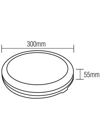 Світильник накладний круглий (білий) пилевологозахищений IP65 "SCARLETT-30 3CCT" 30W білий Horoz Electric (346089513)