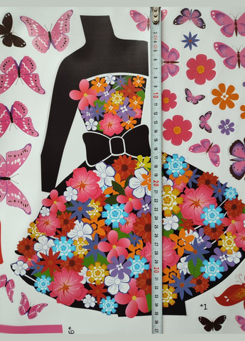 Наклейки в салон красоты Девушка под цветочным зонтом (лист 60 х 90 см ) Б151 No Brand (302242073)