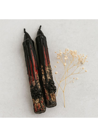 Черная алтарная свеча с черепом 2шт. 5Candles (370677310)