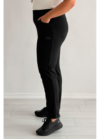 Брюки батал трикотажные с карманами без застежек No Brand 1269-1 (356885921)