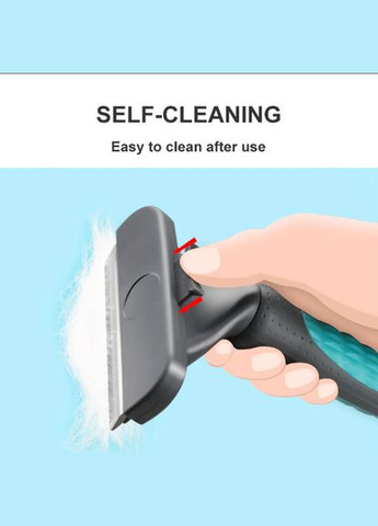 Щетка пуходерка Benepaw для вычесывания шерсти котов, собак самоочищающаяся 16х11см Pink Verke (297869126)