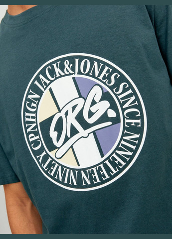 Темно-зеленая футболка basic,темно-зеленый с принтом,jack&jones Jack & Jones