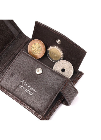 Практичний чоловічий гаманець із фактурної шкіри 21036 Karya (331907936)