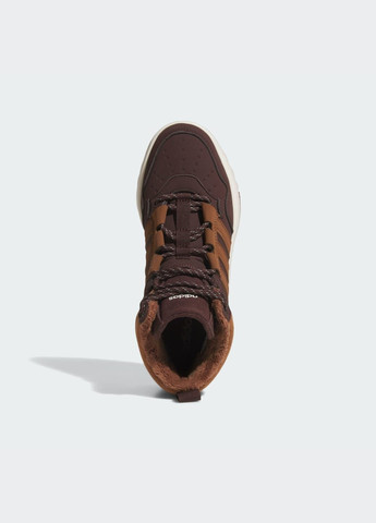 Коричневі всесезонні черевики hoops 4.0 mid kids adidas