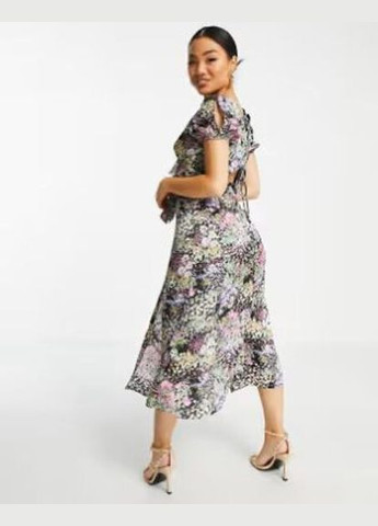 Комбинированное кэжуал платье Topshop с цветочным принтом