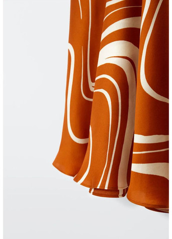 Разноцветная кэжуал однотонная юбка макси из вискозы Massimo Dutti