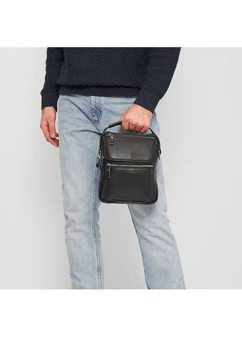 Сумка - барсетка з ручкой для документів з натуральної шкіри Qvant 8209 - Чорна Tiding Барсетка (366889802)