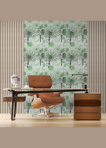 Плівка самоклеюча на паперовій основі чорні та зелені дерева 45смx10M SW-00002440 Sticker Wall (298285161)