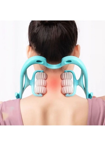 Ручний масажер для шиї і тіла Neck Stretcher з рельєфними роликами, що обертаються 360 Good Idea (306557442)