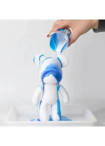 Флюидный медвежонок Fluid Bear Bearbrick с красками, 33 см · Набор для творчества DIY Мишка Сделай сам Digital (401459274)