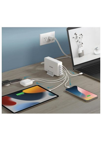 Зарядное устройство 4xUSB-C+1xUSB PD240W GaN white (DCF-241) D-Link 4xUSB-C + 1xUSB PD240W GaN white (370016655)