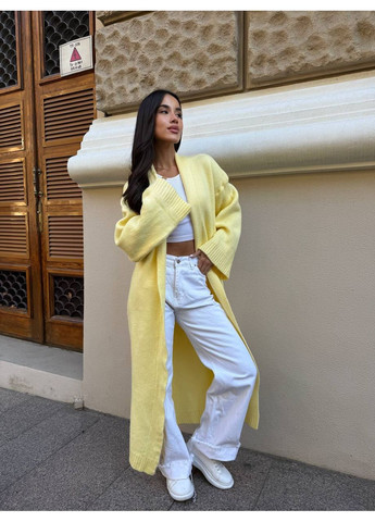 Желтый демисезонный кардиган Vione
