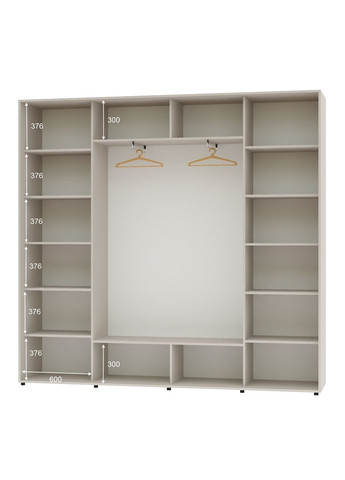 Шкаф-купе трехдверный 270*45*240 Кашемир 3 двери ДСП ШК-05 Алекса (360479483)