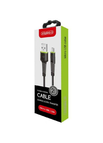 Кабель USB to Micro USB 2м Black (1283126521430) Intaleo (307576609)