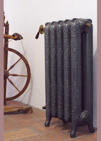 Чугунний ретро радіатор опалення, колір графітовий WarmWell Retrox 600 (346477132)