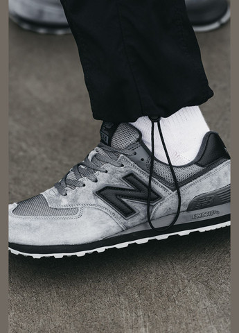 Серые всесезонные кроссовки мужские new balance 574 grey | нью беланс 574 серые No Brand