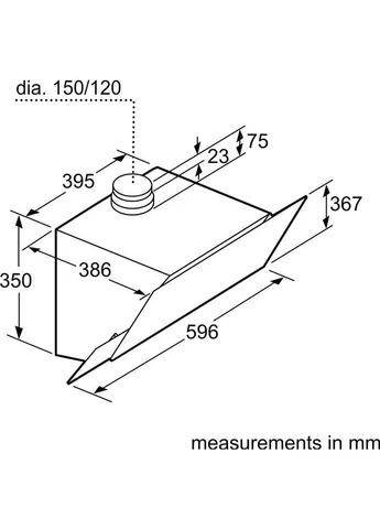 Вытяжка кухонная DWK67PJ60T Bosch (394398545)