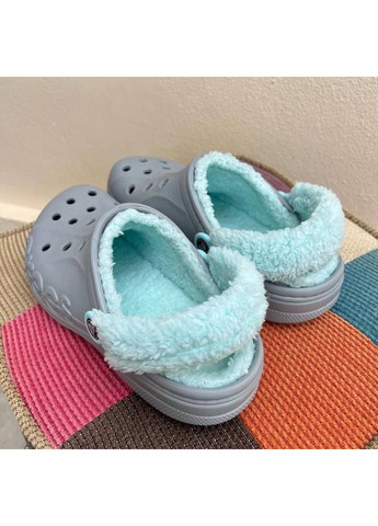 Крокс Теплые Синие Сабо Unisex Baya Fuzz Strap Clog Navy Crocs Lined (349864913)