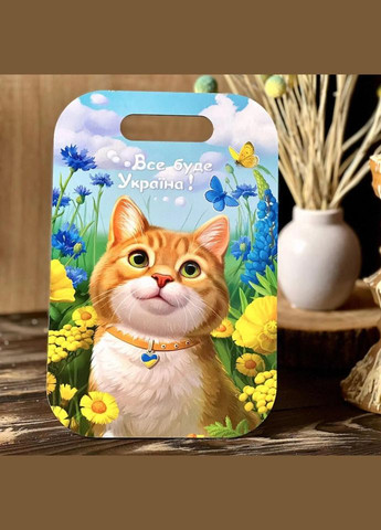 Деревянная доска "Рыжий котик" Ubumblebees (ПСФ154) PSF154 прямоугольная No Brand (330601185)