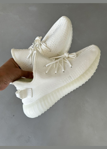 Кроссовки женские и мужские Adidas Yeezy boost 350 white | Адидас Изи буст 350 белые No Brand белые демисезоны (316504475)