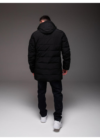 Чорна куртка чоловіча подовжена зимова . парка чоловіча No Brand