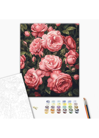 Картина по номерам Душистый куст пионов 40 х 50 BS54275 Brushme (351508137)