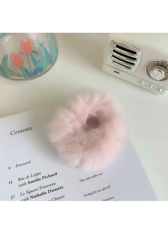 Плюшева резинка для Волосся Small Рожева (AN0103158 ) ANbeauty (394225969)