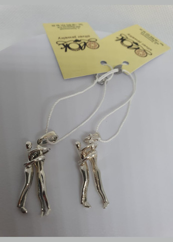 Кулон. Серебряная подвеска Люди, пара он и она. Влюбленные. No Brand (327435312)