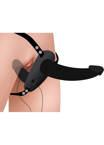 Подвійний страпон з вібро Power Pegger CherryLove Strap U (296930443)