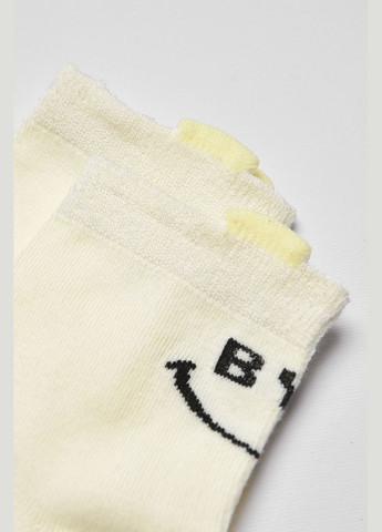 Носки детские демисезонные молочного цвета с рисунком Let's Shop (314818186)