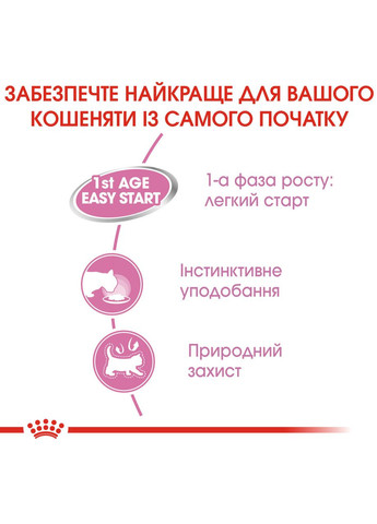 Влажный корм (мусс) для котят в возрасте от 1 до 4 месяцев MOTHER & BABYCAT Cans 195 г Royal Canin (364357184)