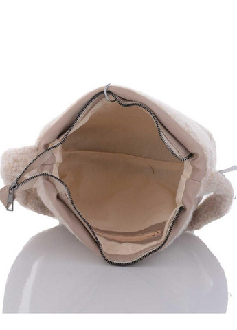 Молодіжна хутряна сумка крос-боді на блискавці «Кіко» молочного кольору WeLassie (298571807)