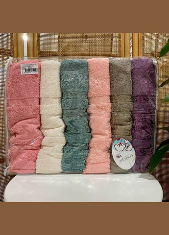 Cestepe набор полотенец vip cotton melisa 30*50 (6 шт) комбинированный производство -