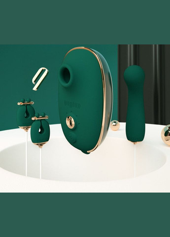 Анальний плаг з вібрацією No.8 Mini Vibrating Anal Beads Green Qingnan (332201429)