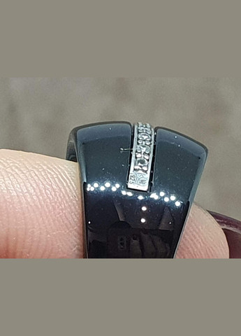 Серебряное кольцо с керамикой и фианитами. С1107ч Aurora (315884144)