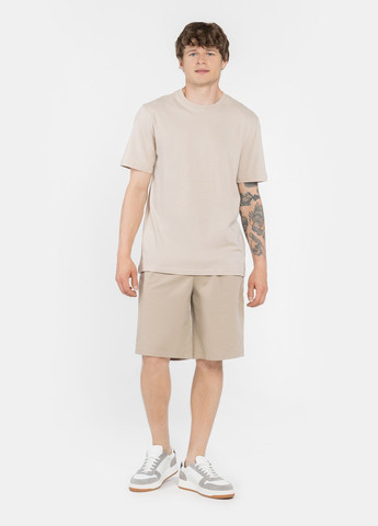 Бежевая футболка мужская бежевая Arber T-SHIRT FF19