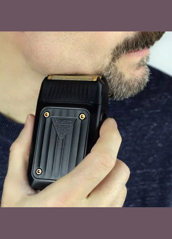 Електробритва акумуляторна з LED-дисплеєм для сухого та вологого гоління чорна (2390000052) VGR V‑363 (345562827)