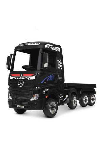 Електромобіль дитячий вантажівка Mercedes M 4208EBLR-2 (2), з причепом. Чорний Bambi (282823417)