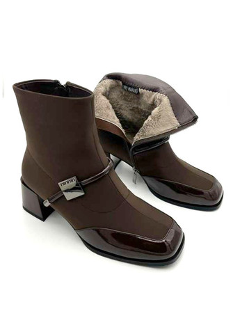 Коричневі демісезонна ботильйони коричневі класичні на підборах 5 см. Lino Marano
