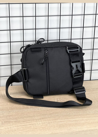 Сумка трансформер 3в1 (сумка через плече, нагрудна - слінг, бананка) для чоловіків та жінок, Чорний Famk (328294829)