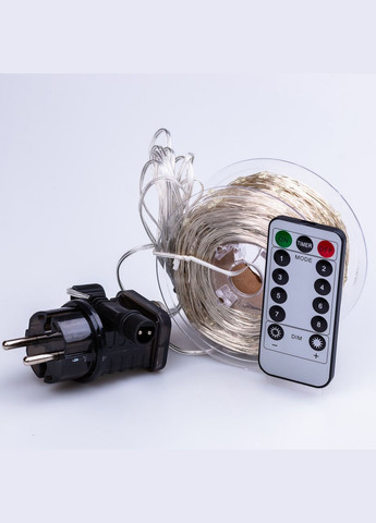 Гирлянда Роса Капля 50 метров 500 LED лампочек светодиодная гирлянда в катушке медный провод 8 функций + пульт Garlando (315636224)