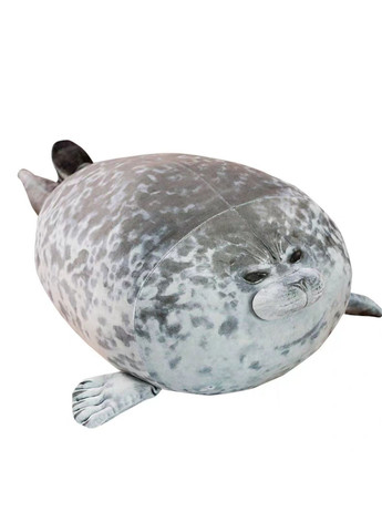 Мягкая игрушка обнимка тюлень 40 см серый No Brand (348118758)