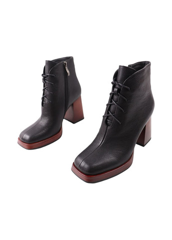 Чорні ботильйони жіночі чорні натуральна шкіра Angelo Vani 280-24DH